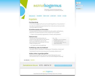 Screenshot institut-kogemus.de - Copyright welt-gestalten.de